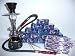Premium 11" Black Hookah, 3 Boxes of Beamer Hookah Molasses Flavors, 30 Charcoals, Beamer Card and Accessories.