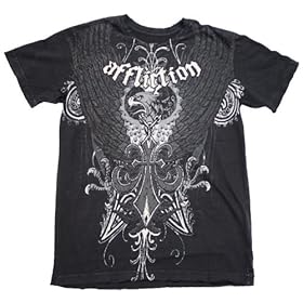 Over the Top S/S Guys T-shirt in Black by Affliction Clothing - Ships in ''24'' Hours!