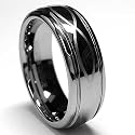 7MM Tungsten Ring with Laser Etched Infinity Design Sizes 8 to 12