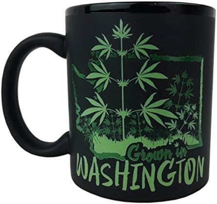 Grown in Washington Cannabis Coffee Mug Black
