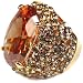 Golden Time Champagne Gold Swarovski Crystal Sparkling Cocktail Ring