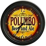 POLUMBO 'S Beer and Ale Cascading Pub Wall Clock