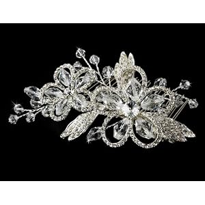 Bridal Comb Swarovski Crystal & Rhinestones Silver Hair Comb