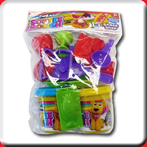 Cra-Z-Art Softee Dough 18 Pc Snack Shop Super Soft Modeling Compound Play Set