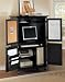 Black wood finish country style computer armoire cabinet desk