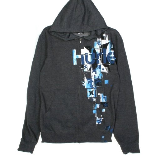 Huge save onFaux black fur coat Hurley International Block Paint Splatter Fullzip Hoodie
