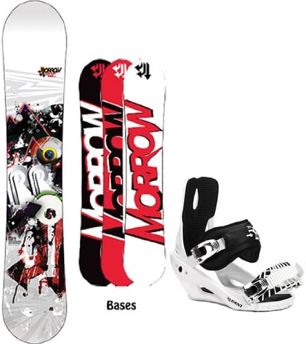 Morrow Radium Men's Snowboard with Bindings Cap Strap Webbing - BOARD SIZE 159 WIDE