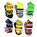Disney Cars Boys 6 pk Socks (4-6 (shoe size: 7-10), Finish Line Multi Quarter)