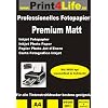 50 feuilles de papier photo 240g A4 imprim�s double face PREMIUM MAT; � 9600 DPI