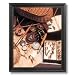 Old Wooden Rod Fly Reel And Fishing Lure Cabin Lodge Picture Black Framed Art Print
