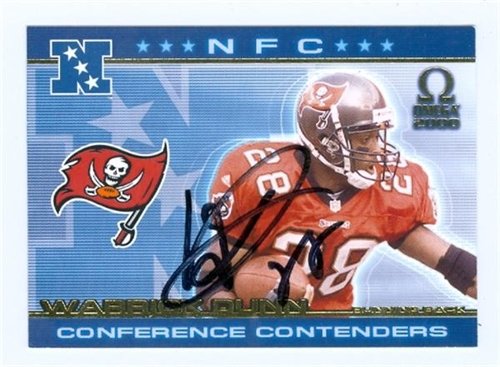 Warrick Dunn Autographed/Hand Signed football card (Tampa Bay Buccaneers) 2000 Pacific Football Card