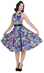 Floral Print Belted Halter Cotton/Spandex  Dress With a Sash 