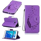 Samsung Galaxy J5 2016 (SM-J510FN) ケース UNEXTATI 高品質 PUレザー 手帳型 ケース 財布型 ウォレット型 衝撃吸収 保護カバー カード収納 ホルダー ス