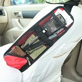 BDS - Car Seat Side Organizer (Red; Medium Size; Space Saver) + One BDS Ponytail Holder