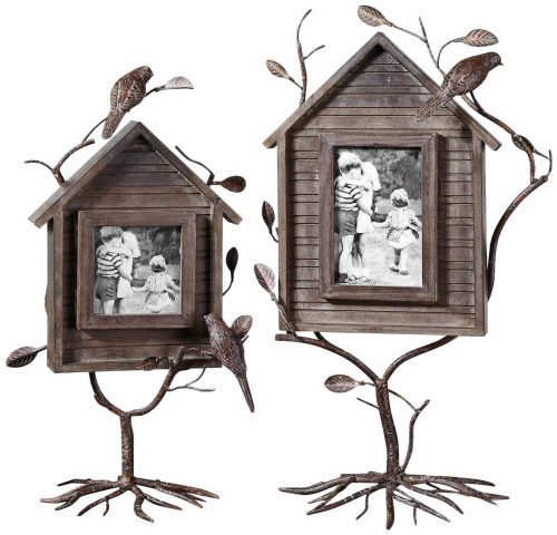 Uttermost Set of 2 Double-Sided Bird House Photo Frames