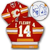THEO FLEURY Calgary Flames SIGNED 89 Stanley Cup Jersey