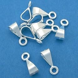 10 St. Silver Slider Bail Large Perpendicular Ring 12mm