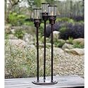 Triple Pole Oil Lamp Heavy Duty Steel Base with Antique Finish