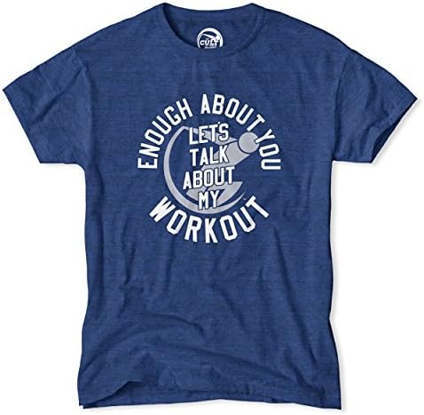 Cult of Fitness Men's "Enough About You" T-Shirt (Tri-Blend) - Indigo, Large