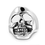 Sterling Silver Skull Ring - Sizes 9 to 14.