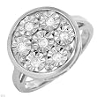 Ring With Genuine Diamonds Beautifully Crafted in White Gold (Size 6.5)