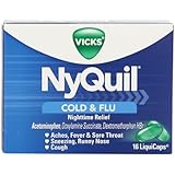Nyquil Cold And Flu Nighttime Relief Liquid Capsules, 16 Count