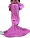 Hughapy Christmas Soft Mermaid Tail Blanket Handmade Living Room Sleeping Blanket for Kids Adult (Pink,Adult)