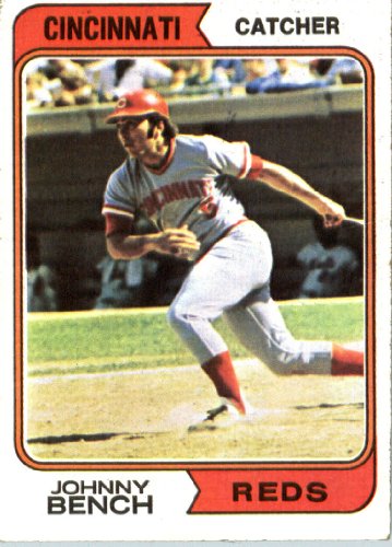 1974 Topps #10 Johnny Bench Cincinnati Reds Baseball Card In A Protective Screwdown Case