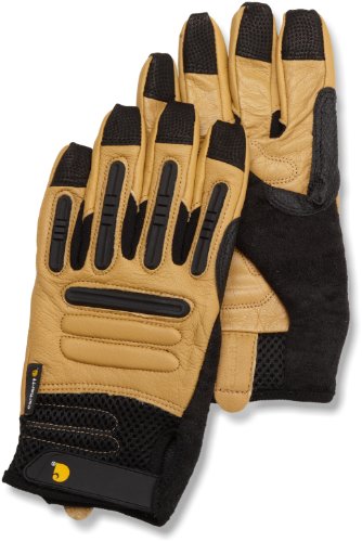 Carhartt Men's The Ranch Goatskin Work Glove With TPR Knuckle Protection