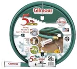 Gilmour 40 Series 5 Ply Flexate Reinforced Rubber/Vinyl Hose, 5/8 Inch x 50 Feet, #40-58050, Green
