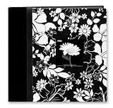 12"X12" BLACK AND WHITE FABRIC FRAME SCRAPBOOK - LANA - Photo Album