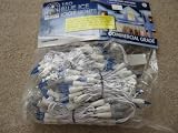 Strand of 150 Icicle Lights with Gutter Clips - Blue and Clear Bulbs