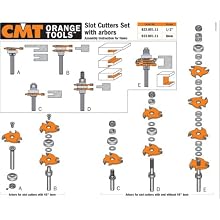 CMT 823.001.11 Topless Slot Cutter Router Bit Set