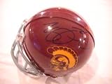 REGGIE BUSH SIGNED AUTOGRAPHED MINI HELMET USC TROJANS COA + HOLOGRAM