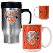 New York Knicks NBA Stainless Steel Travel Mug & Gameball Ceramic Mug Set - Primary Logo by Great American Products