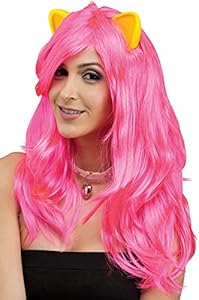 Fantasy Wig with Ears Pink Cat