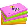 Post-it Super Sticky Notes - Neon Rainbow - Neon Pink, Limeade, Ultra Yellow, Neon Orange - 5 Pads Per Pack - 90 Sheets Per Pad - 76 mm x 127 mm