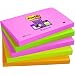 Post-it Super Sticky Notes - Neon Rainbow - Neon Pink, Limeade, Ultra Yellow, Neon Orange - 5 Pads Per Pack - 90 Sheets Per Pad - 76 mm x 127 mm