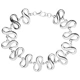 SkyeSterling Designer Sterling Silver S Links 7.5in Bracelet