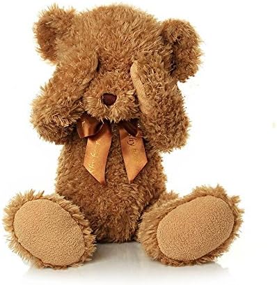 DDCBEAR Light Brown 50cm/80cm/100cm/120cm Cuddly Stuffed Animals Plush Shy Bear Toy (50cm)