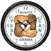 Black & White Hands and Forearms Interlocking - Yes We Can No.2 - President Barack Obama Commemorative Wall Clock by WatchBuddy Timepieces (Slate Blue Frame)