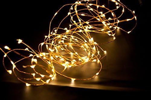 [Gorgeous LED String Lights]Copper Wire Lights, LED Warm White String Lights, LED Starry String Lights,Decor Rope Lights for Christmas, Indoor,Outdoor,Gardens,Homes, Party (120leds,20ft,WarmWhite)