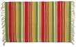 100% Cotton Flat Weave Red and Yellow Rug Striped 2 X 3