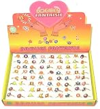Lot de 8 petites bagues ajustables 