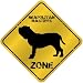 New  Neapolitan Mastiffs Zone - Old / Vintage  Crossing Sign Dog