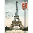 Eiffel Tower Paris Cavallini Notebook with Elastic Closure