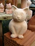 Eigenschaften Keramik&Design  / Katze,Terracotta,frostfest,hübsche Gartendeko,Mod.2