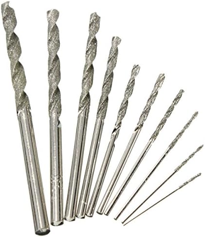 UCTOP 10pcs Tipped Drill Bit Set Twist Drill Bits for Glass Tile Stone