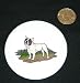 3" button / pin printed with bulldog, dog, french, canine