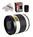 Opteka 500mm / 1000mm f/6.3 Telephoto Mirror Lens for Olympus EVOLT E-5, E-520, E-510, E-500, E-450, E-420, E-410, E-400, E-330 and E-300 Digital SLR Cameras